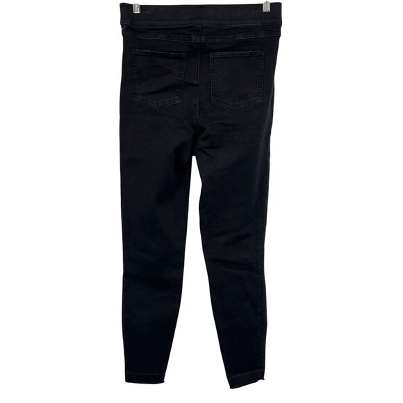 Spanx Women Skinny Black Size Medium M Distress Mid Rise Jeans Stretch New - Picture 5 of 12